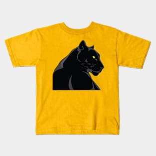 Panther Black Cat Color Design Kids T-Shirt